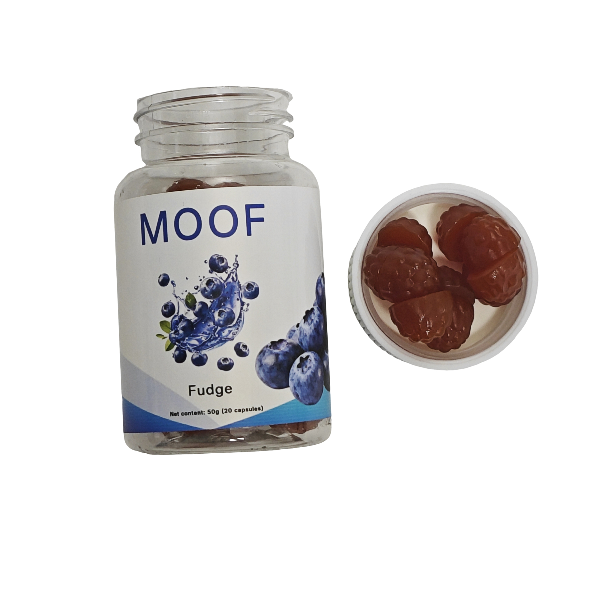 MOOF Fudge, 20 Pieces Sugar Free Gummy Fudge 50g Per Bottle, for Daily Support - 图片 5