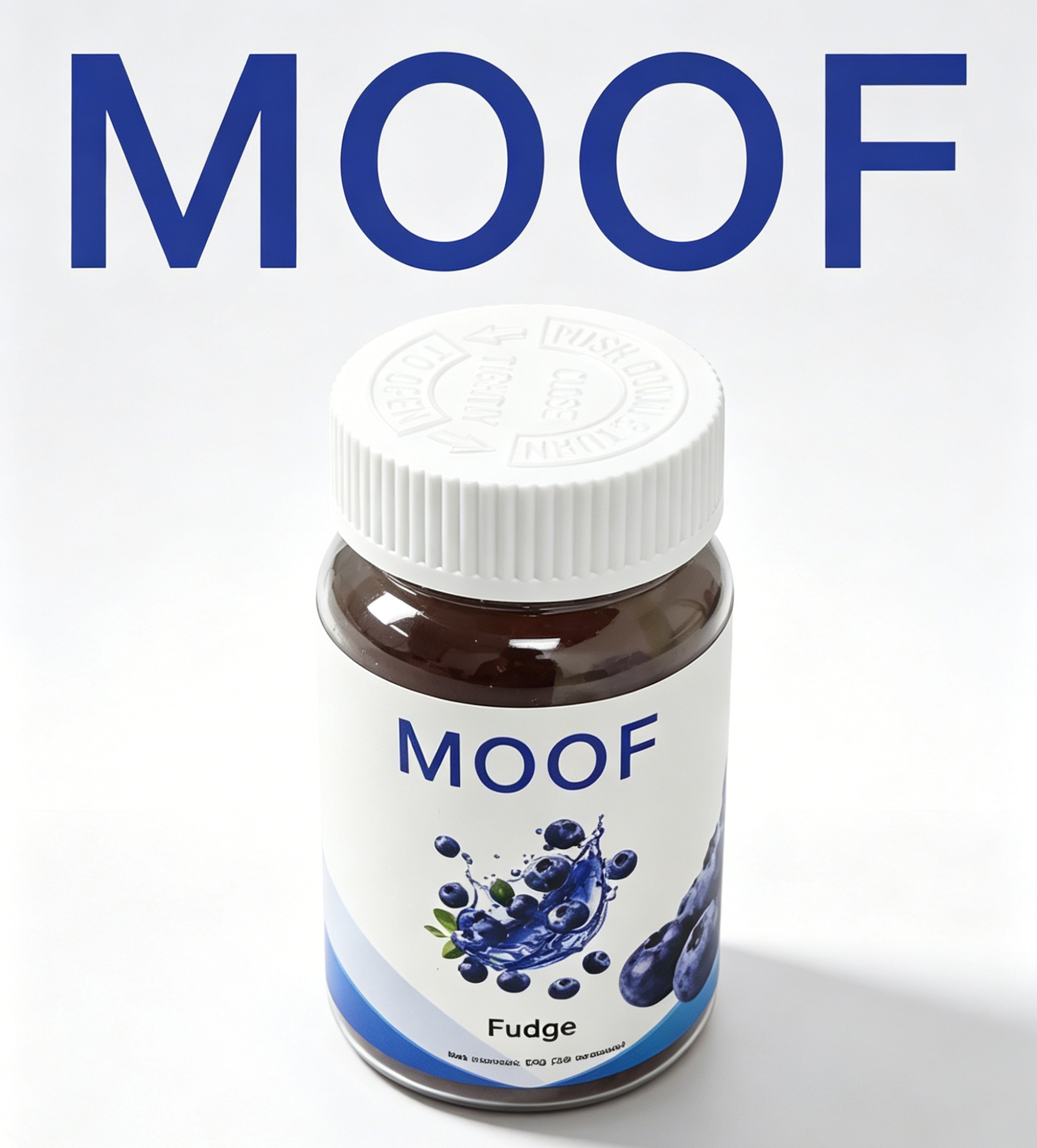 MOOF Fudge, 20 Pieces Sugar Free Gummy Fudge 50g Per Bottle, for Daily Support
