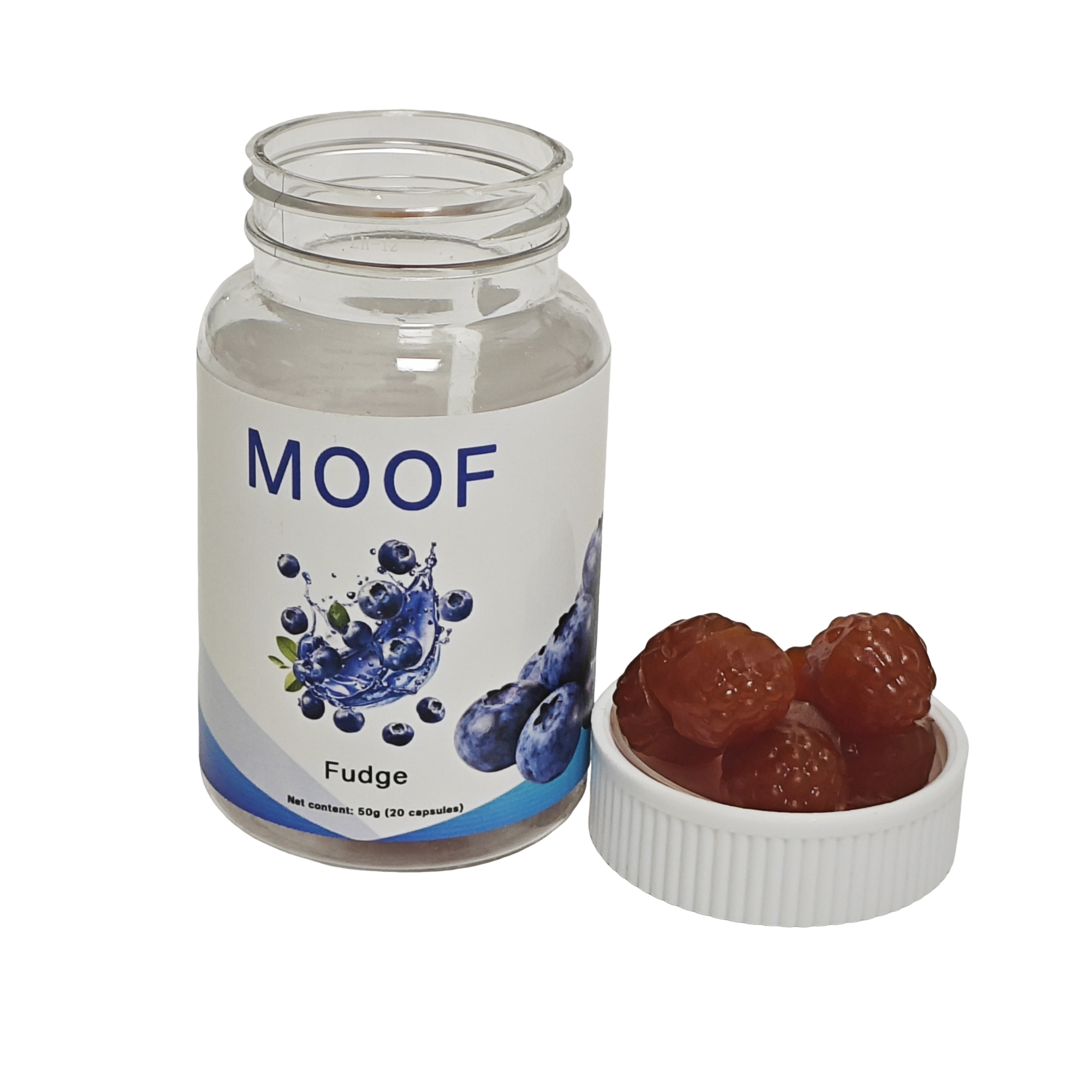 MOOF Fudge, 20 Pieces Sugar Free Gummy Fudge 50g Per Bottle, for Daily Support - 图片 2