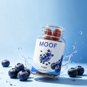 MOOF Fudge, 20 Pieces Sugar Free Gummy Fudge 50g Per Bottle, for Daily Support