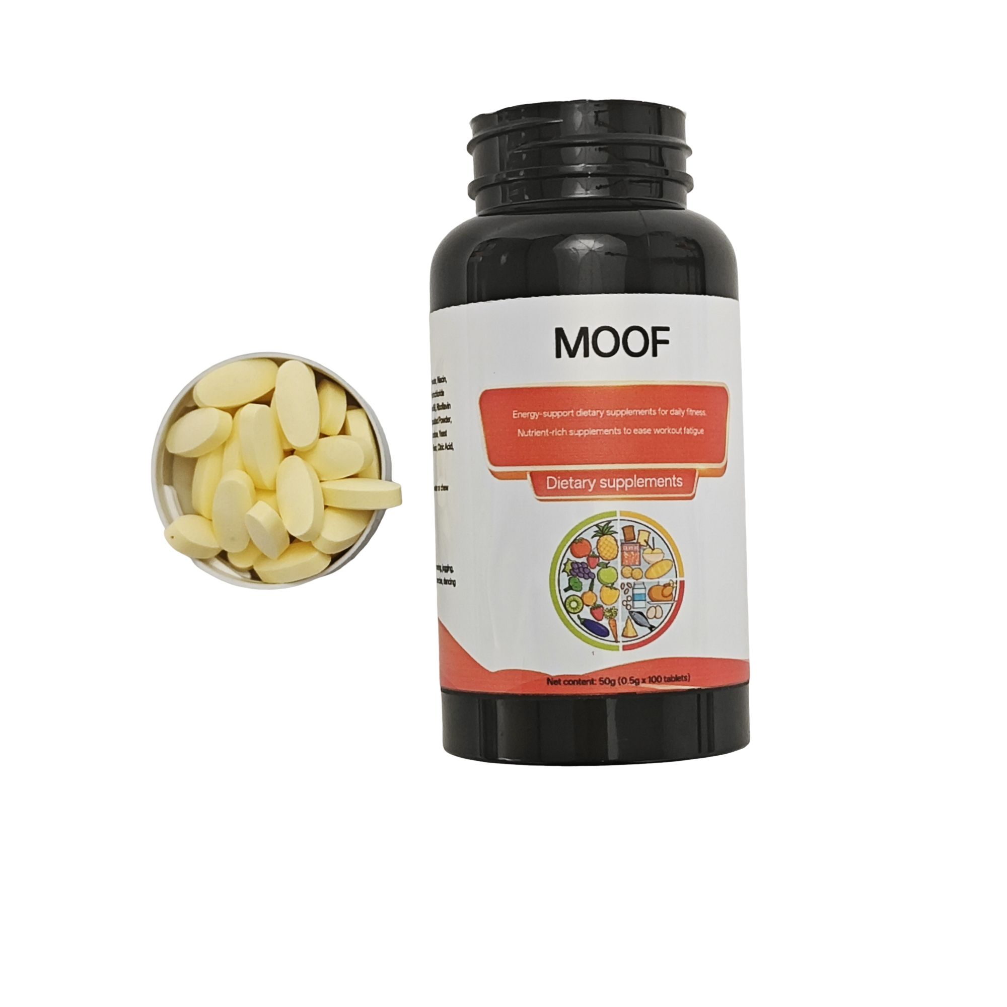 MOOF Daily Dietary supplements to Reduce Fatigue, 100 Tablets - 图片 7