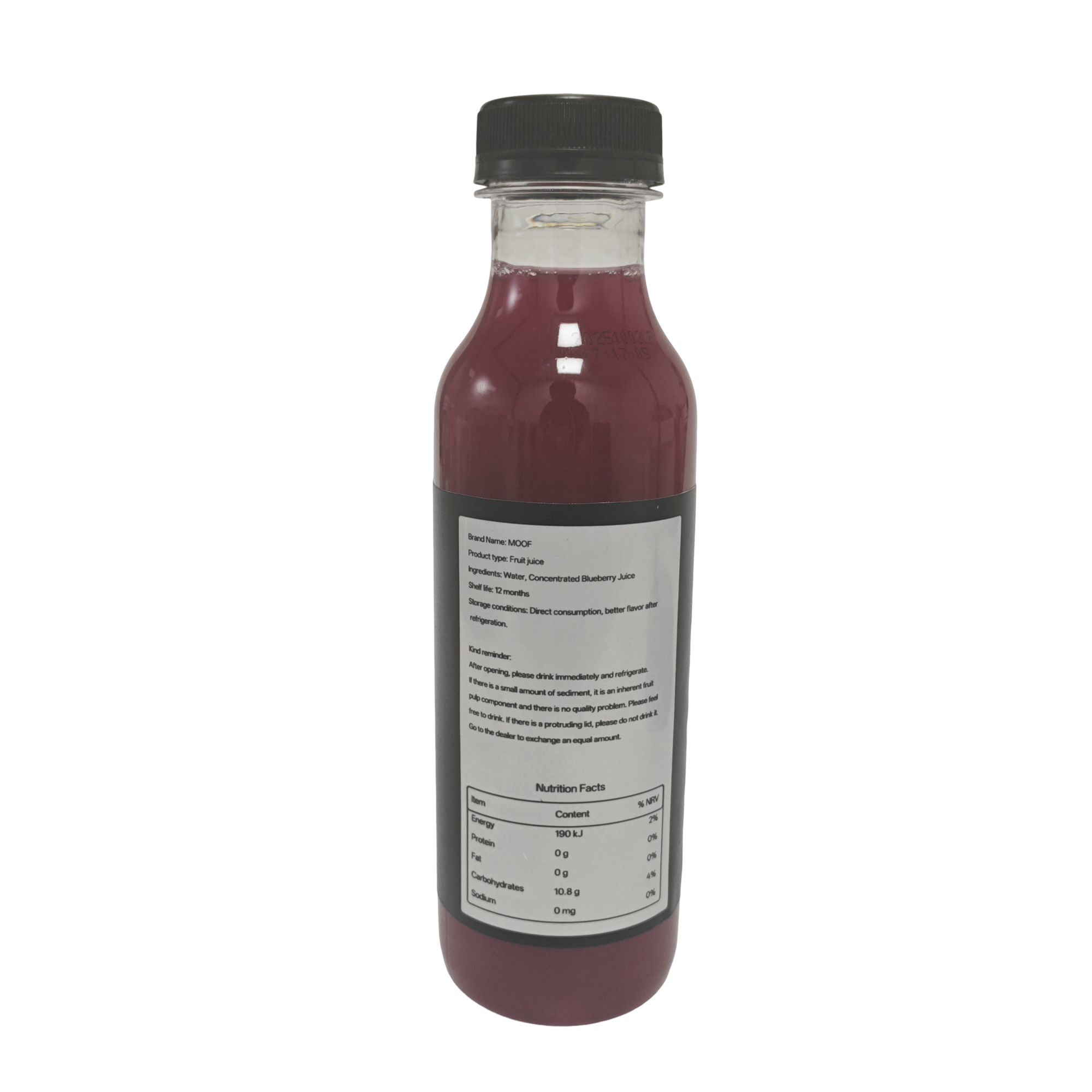 MOOF Blueberry Fruit juice, Ready to Drink Concentrated Blueberry Beverage, Portable Plastic Bottle - 图片 5