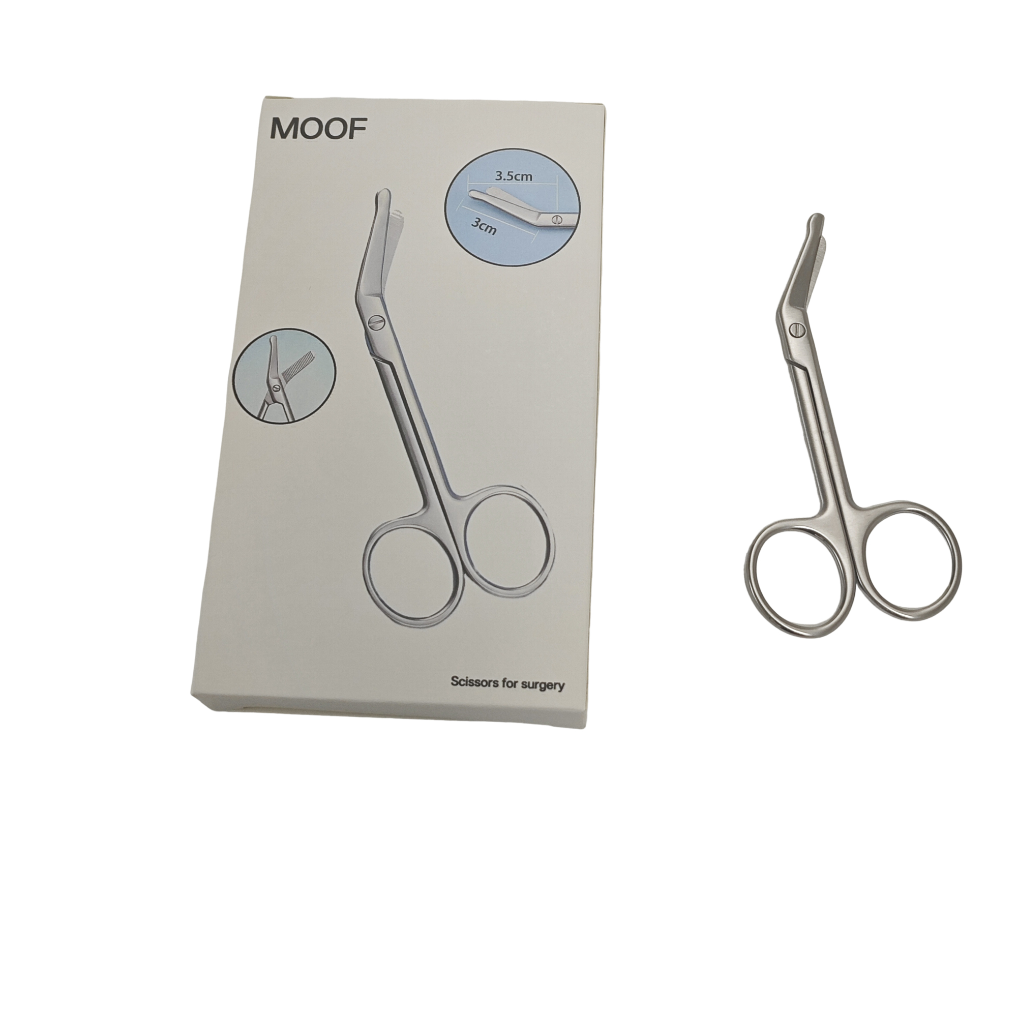 MOOF Stainless Steel Scissors for surgery for Hospital, Home First Aid, Nursing Students - 图片 2