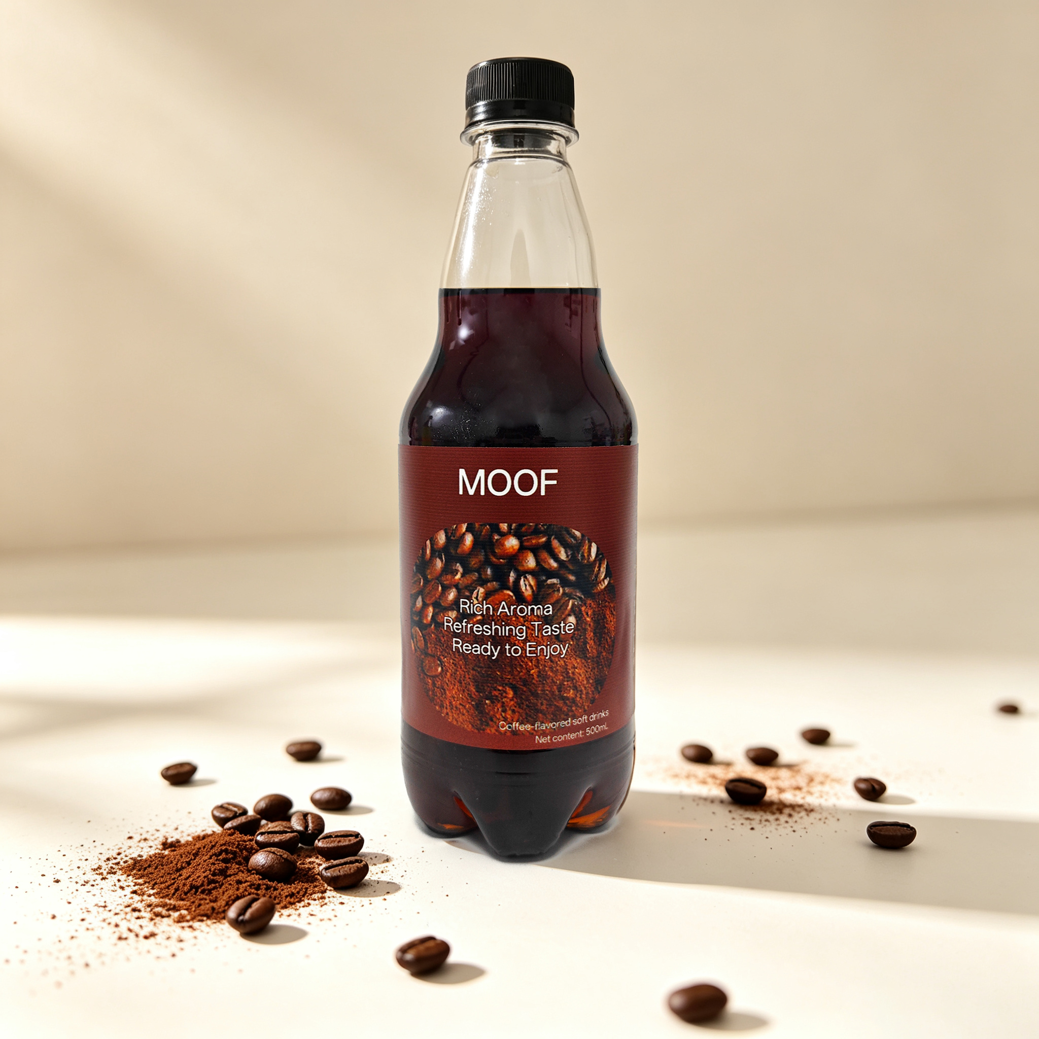 MOOF Coffee flavored soft drinks, 500mL Per Bottle, 4 Pack - Image 3