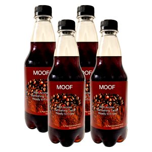 MOOF Coffee flavored soft drinks, 500mL Per Bottle, 4 Pack