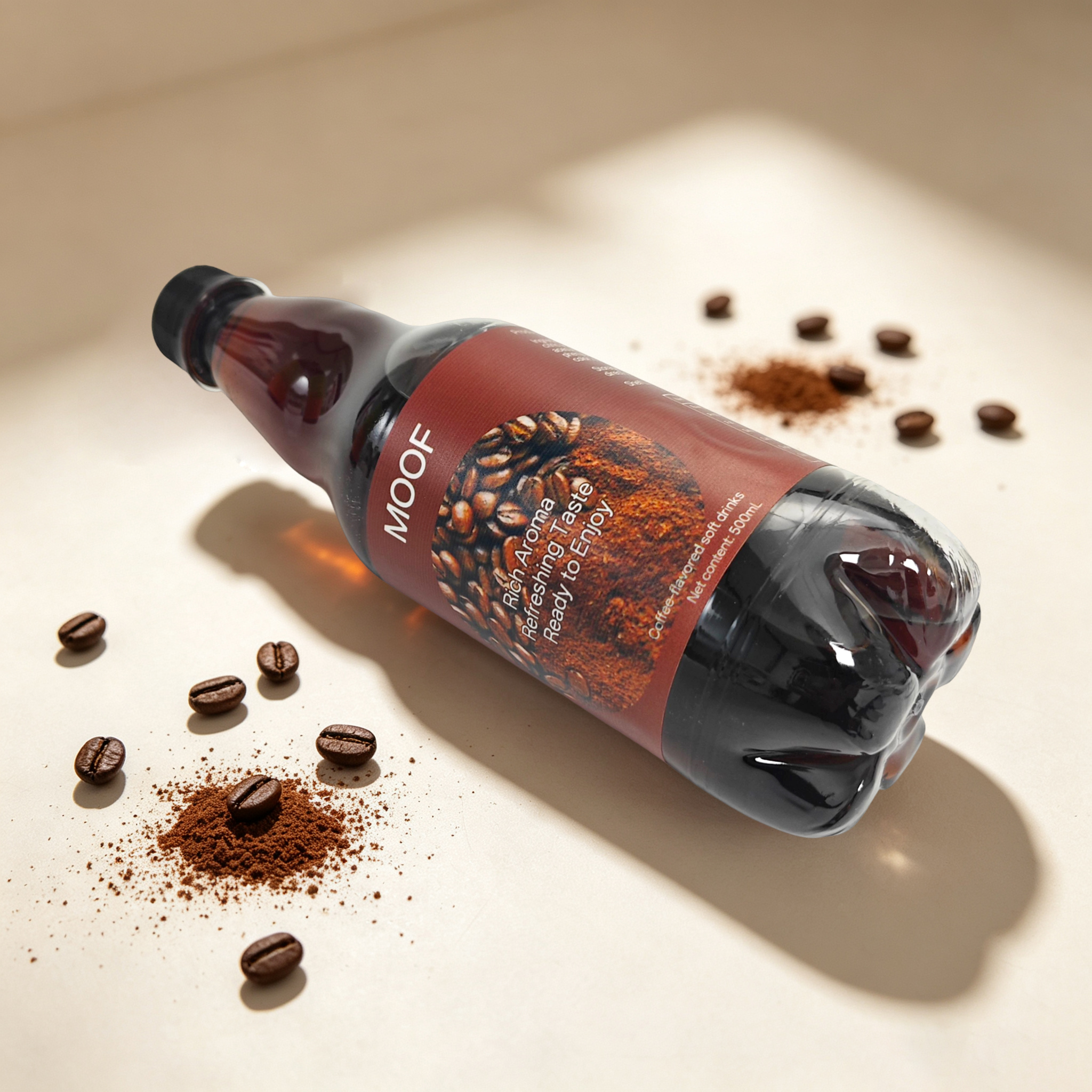 MOOF Coffee flavored soft drinks, 500mL Per Bottle, 4 Pack - Image 2