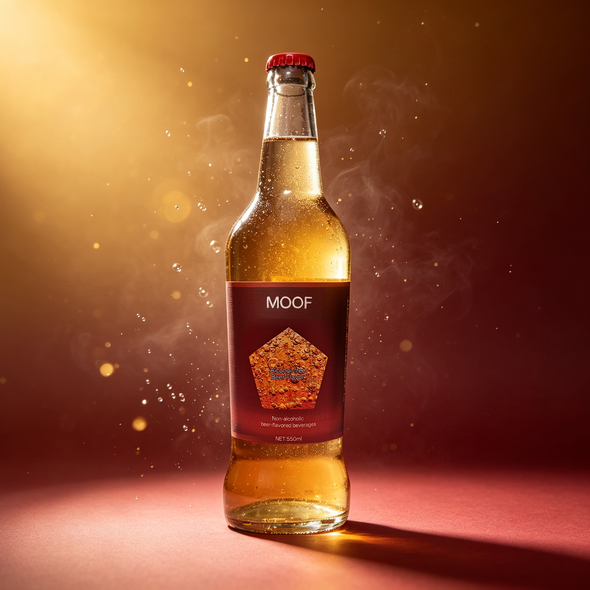 MOOF Non-alcoholic beer-flavored beverages, Zero Alcohol Malt Drink, 550ml, Pack of 8 - Image 2