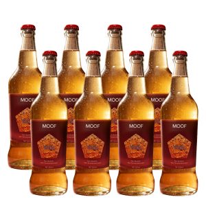 MOOF Non-alcoholic beer-flavored beverages, Zero Alcohol Malt Drink, 550ml, Pack of 8